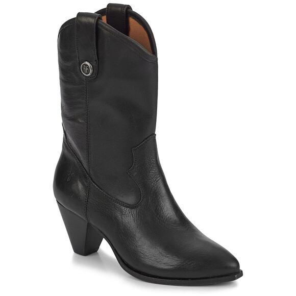 Frye June Leather Western Boot - 8.5 - Black - Picture 1 of 5